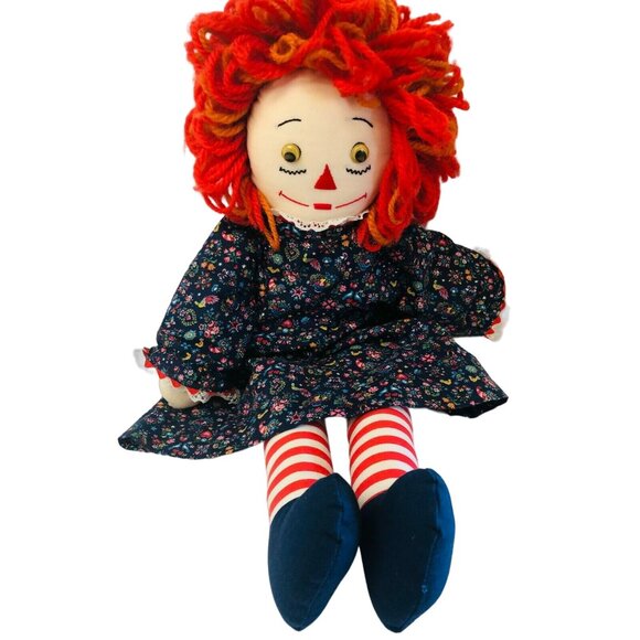 PLUSH Applause 20" Raggedy Ann Cloth Doll 1991 Handmade Crafted Embroidered Face - Picture 2 of 6